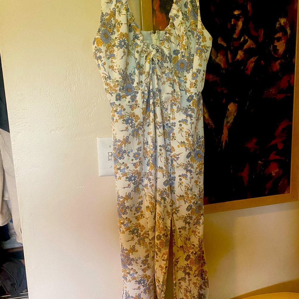 Abercrombie- flower print midi corset top dress